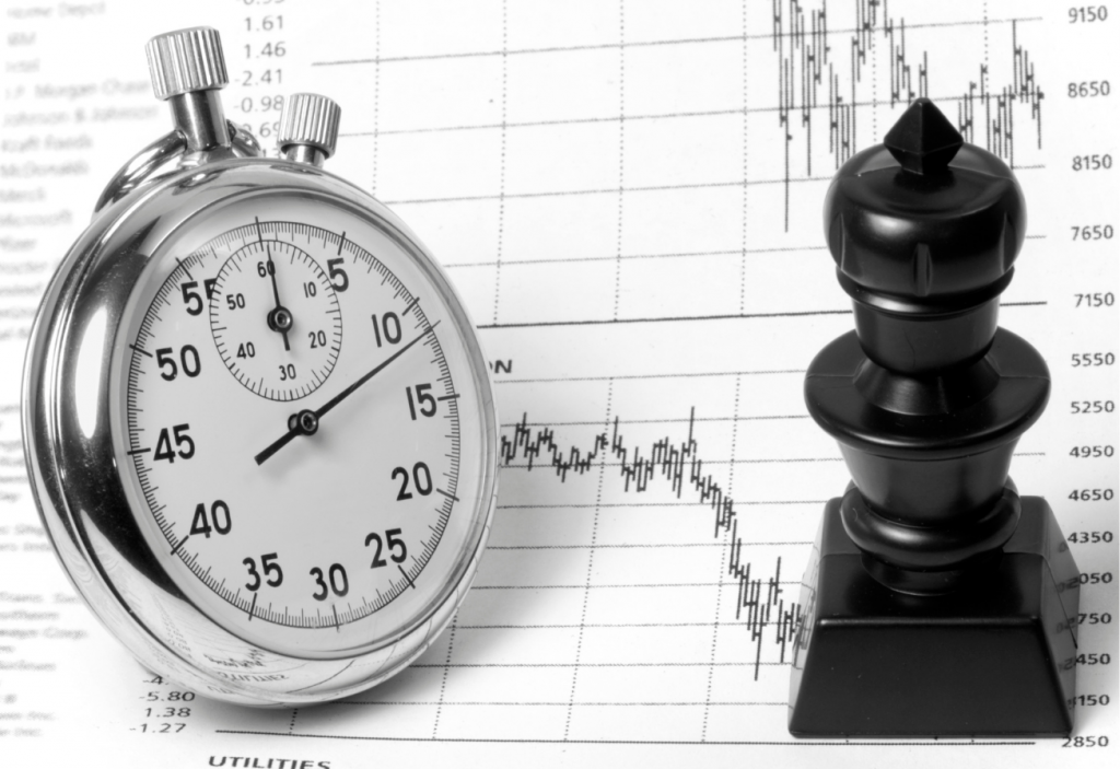 株の動きと時計