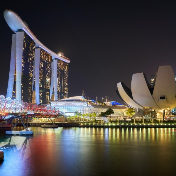 シンガポールのマリーナベイの風景